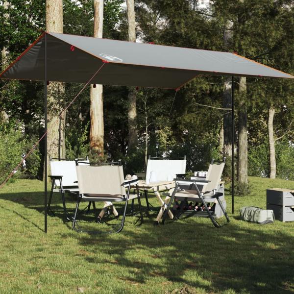 ARDEBO.de - Tarp Grau und Orange 400x294 cm Wasserdicht