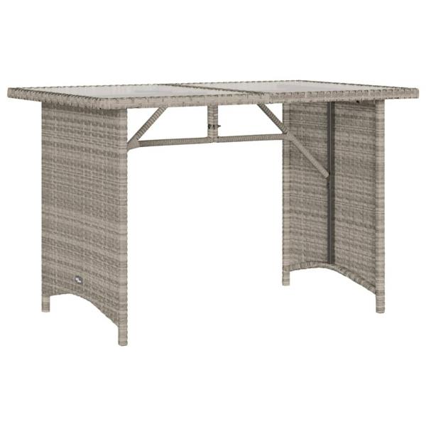 6-tlg. Garten-Sofagarnitur mit Kissen Hellgrau Poly Rattan