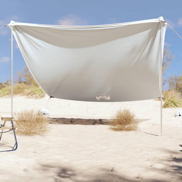 ARDEBO.de - Strand-Schattenzelt mit Sandsäcken Grau 304x300 cm