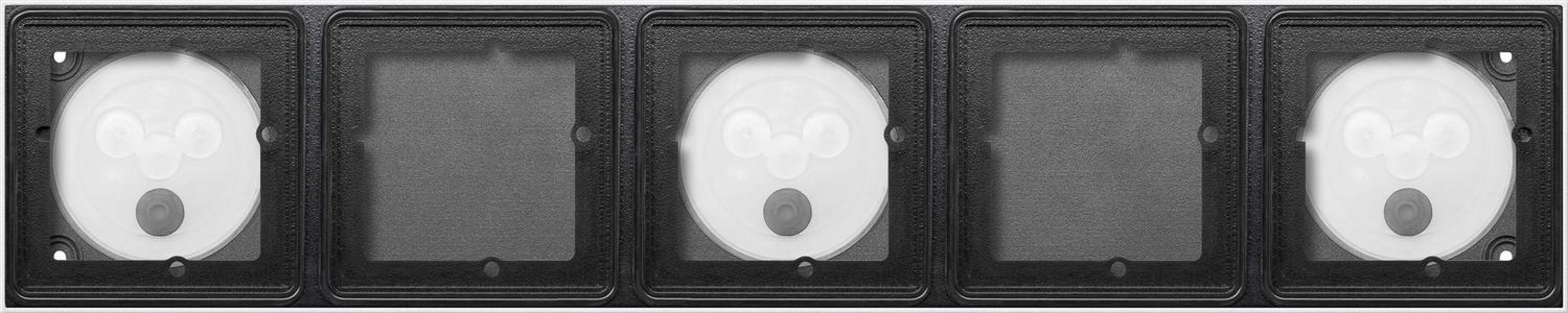 ARDEBO.de Gira 5505910 System 106 AP-Gehäuse 5 Module 1x5, Anthrazit