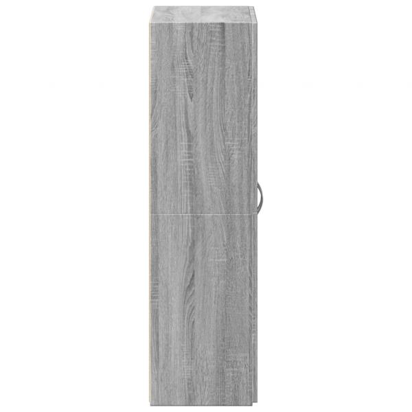 Aktenschrank Grau Sonoma 60x32x115 cm Holzwerkstoff