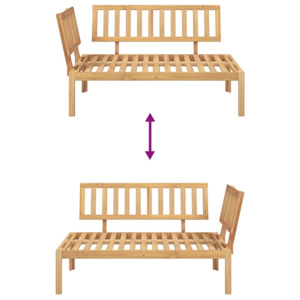 Garten-Ecksofa aus Paletten Massivholz Akazie