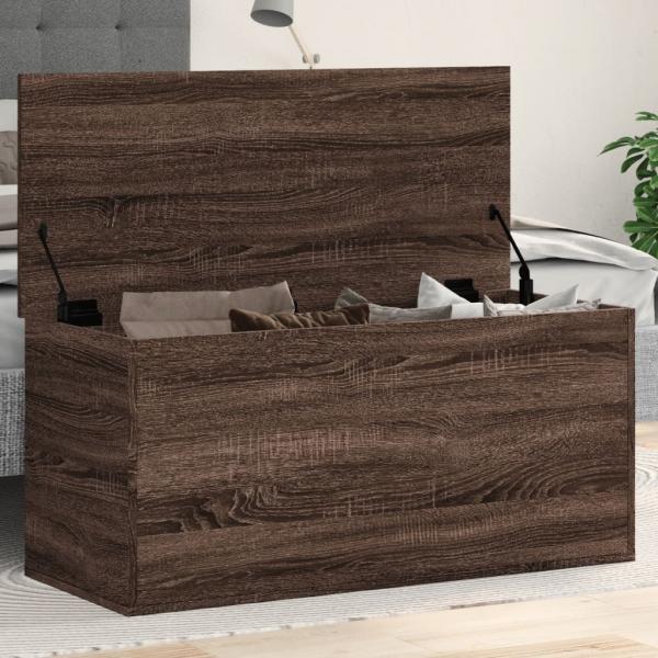ARDEBO.de - Truhe Braun Eichen-Optik 100x42x46 cm Holzwerkstoff