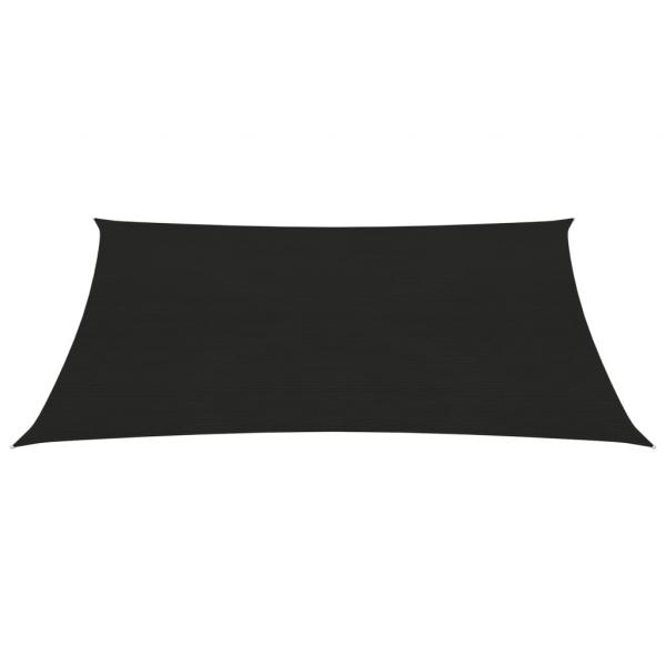 Sonnensegel 160 g/m² Schwarz 5x6 m HDPE