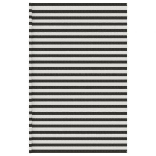 ARDEBO.de - Zeltteppich Anthrazit und Weiß 400x700 cm HDPE