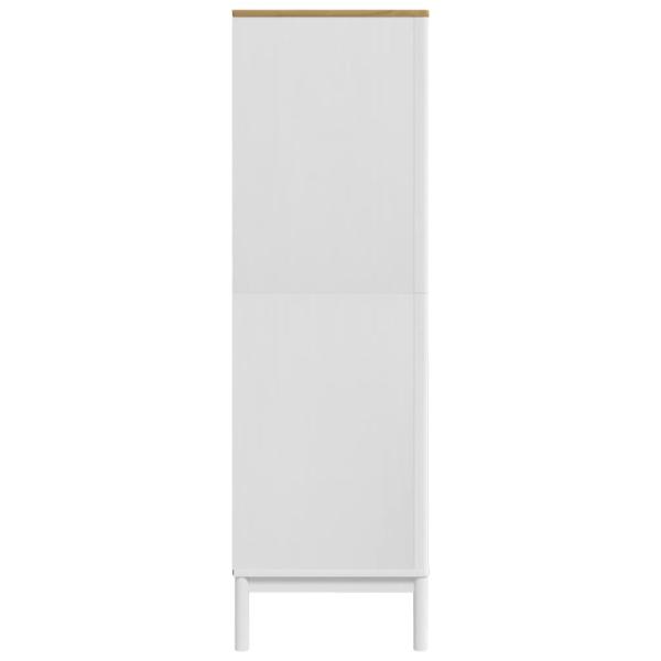 Kleiderschrank FLORO Weiß 77x53x171 cm Massivholz Kiefer