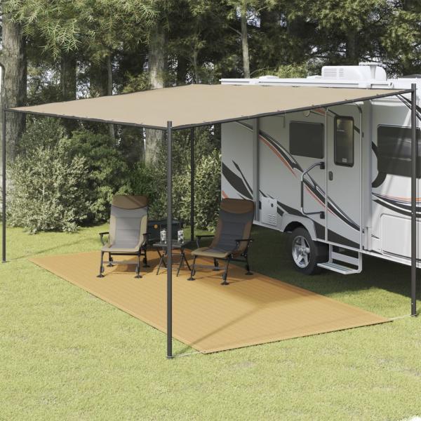 ARDEBO.de - Zeltteppich Sandfarbe 250x600 cm HDPE