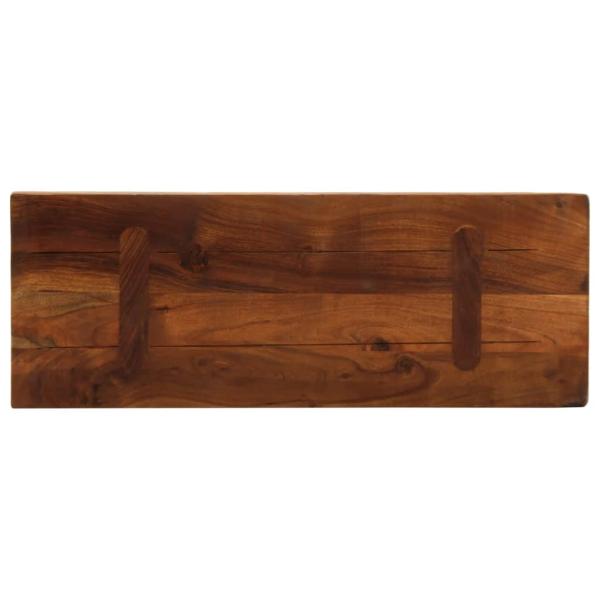 ARDEBO.de - Tischplatte 80x30x3,8 cm Rechteckig Altholz Massiv