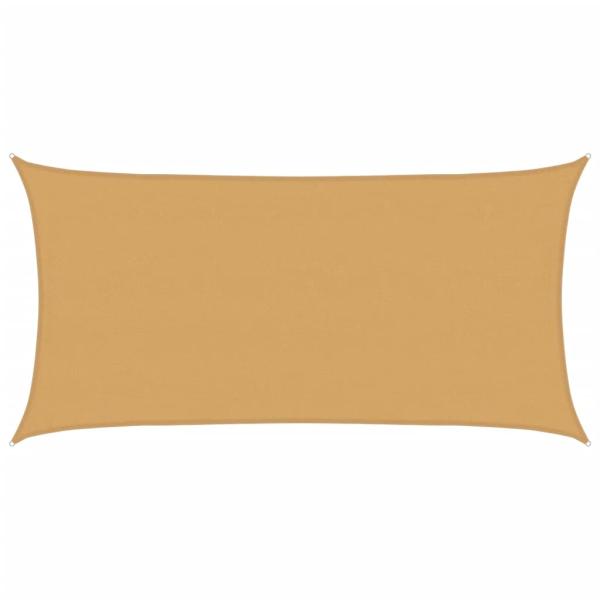 Sonnensegel 160 g/m² Rechteckig Sandfarben 4x7 m HDPE
