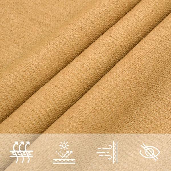 Sonnensegel 160 g/m² Rechteckig Sandfarben 4x7 m HDPE