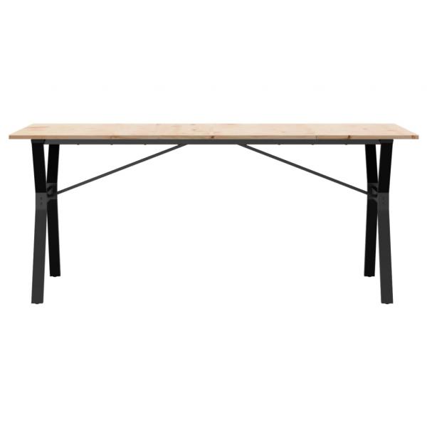 Esstisch Y-Gestell 180x90x75 cm Massivholz Kiefer und Gusseisen
