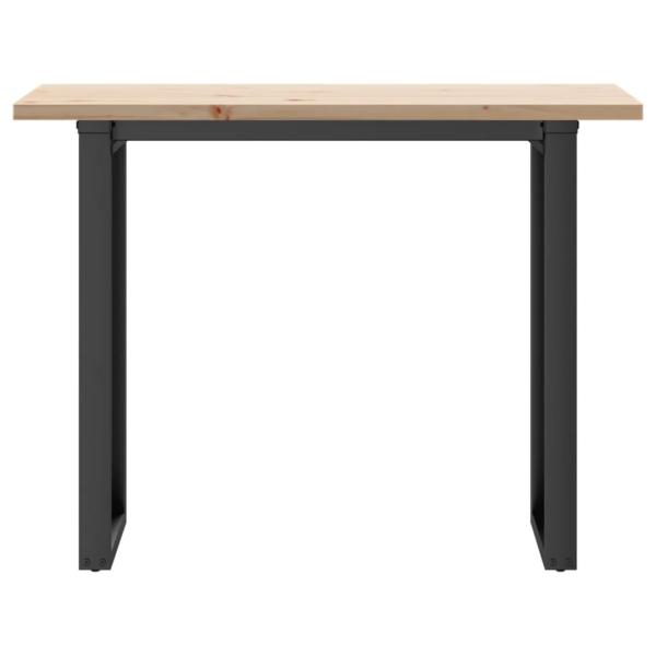 Esstisch O-Gestell 100x50x75,5 cm Massivholz Kiefer & Gusseisen