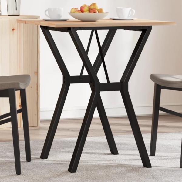 ARDEBO.de - Esstisch Y-Gestell 70x70x75 cm Massivholz Kiefer und Gusseisen