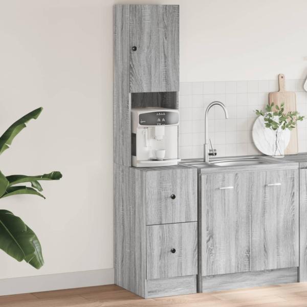 ARDEBO.de - Küchenschrank Grau Sonoma 35x50x180 cm Holzwerkstoff