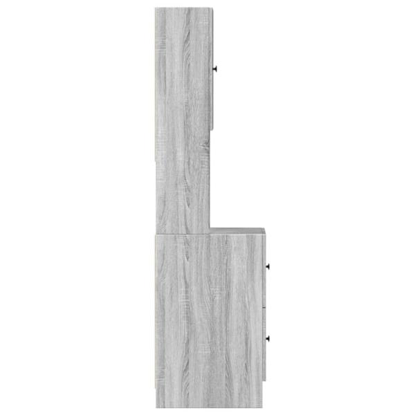 Küchenschrank Grau Sonoma 35x50x180 cm Holzwerkstoff