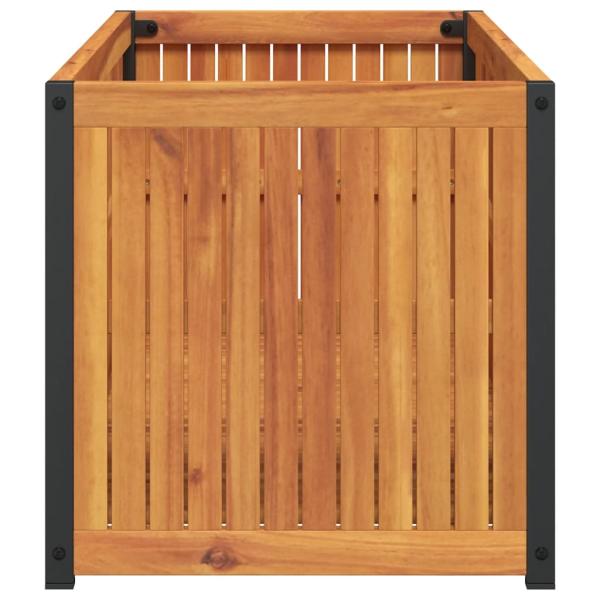 Pflanzkübel 110x45x44 cm Massivholz Akazie und Stahl