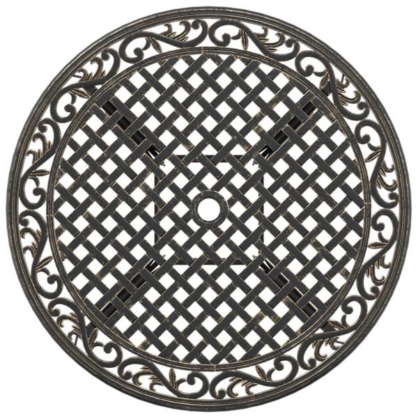 Gartentisch Bronzen Ø90x75 cm Aluminiumguss