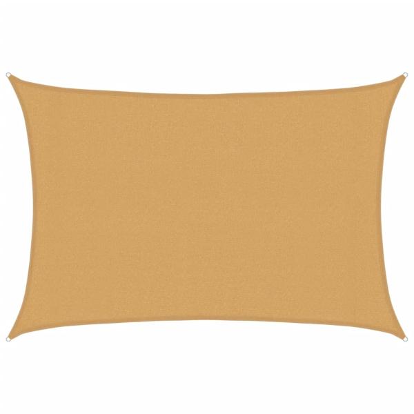 Sonnensegel 160 g/m² Rechteckig Sandfarben 3x4 m HDPE