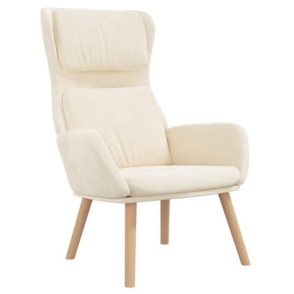 Relaxsessel mit Hocker Blau Samt