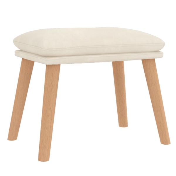 Relaxsessel mit Hocker Blau Samt