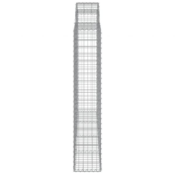 ARDEBO.de - Gabionen mit Hochbogen 7 Stk. 200x30x160/180cm Verzinktes Eisen