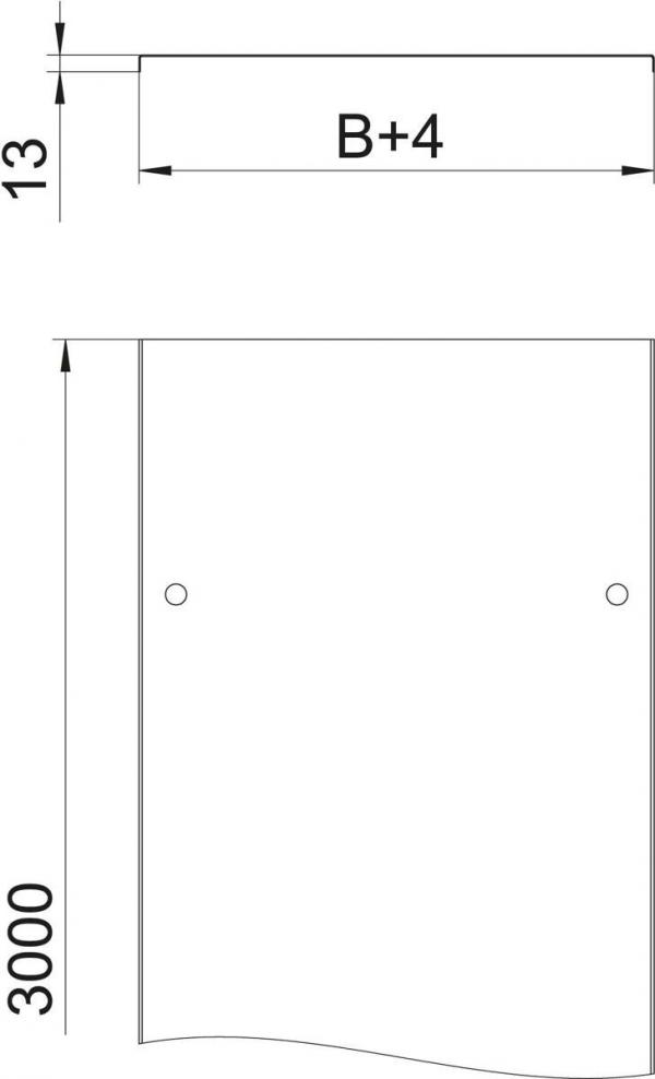 OBO Bettermann DRL/200 Kabelrinnendeckel mit Drehriegelverschluss, B: 200 mm, 3 Meter (6052207)