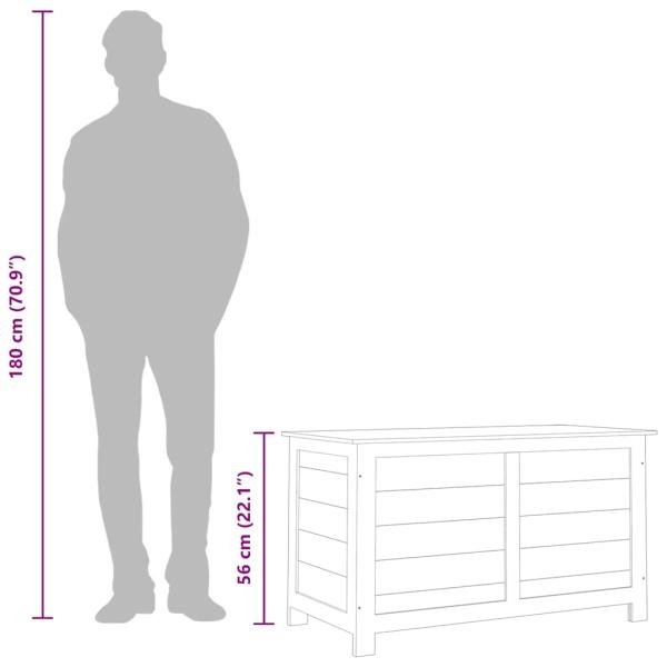 Outdoor-Kissenbox Anthrazit 100x50x56 cm Massivholz Tanne