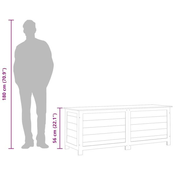 Outdoor-Kissenbox Anthrazit 150x50x56 cm Massivholz Tanne