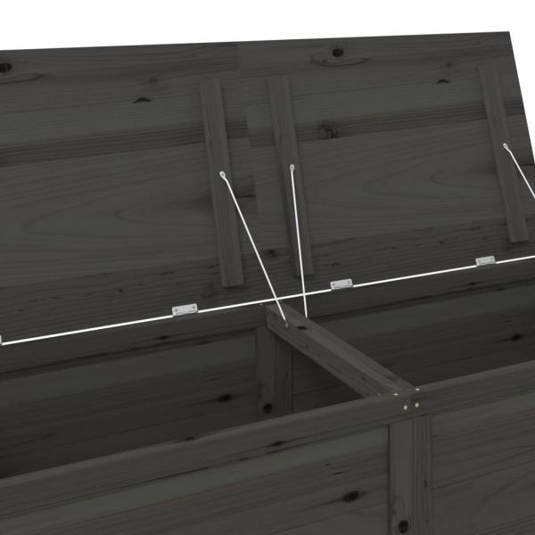 Outdoor-Kissenbox Anthrazit 150x50x56 cm Massivholz Tanne