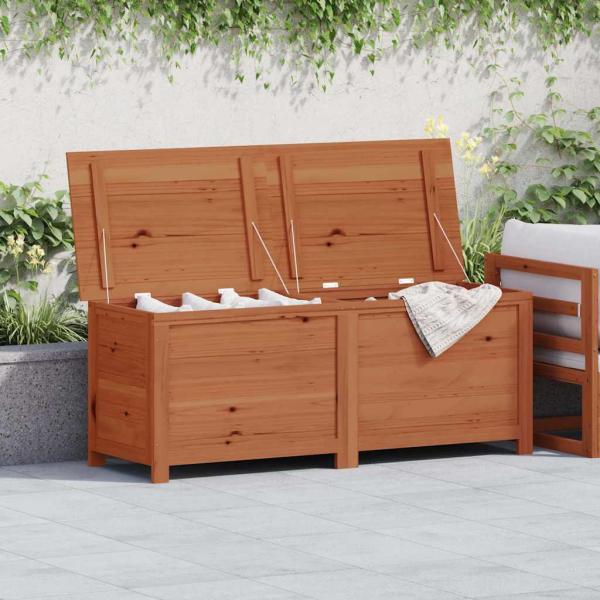 Outdoor-Kissenbox Braun 150x50x56 cm Massivholz Tanne