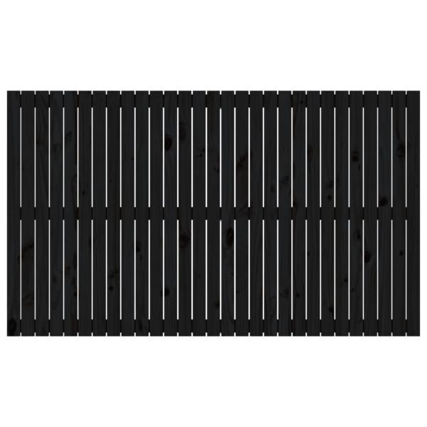 Wand-Kopfteil Schwarz 185x3x110 cm Massivholz Kiefer