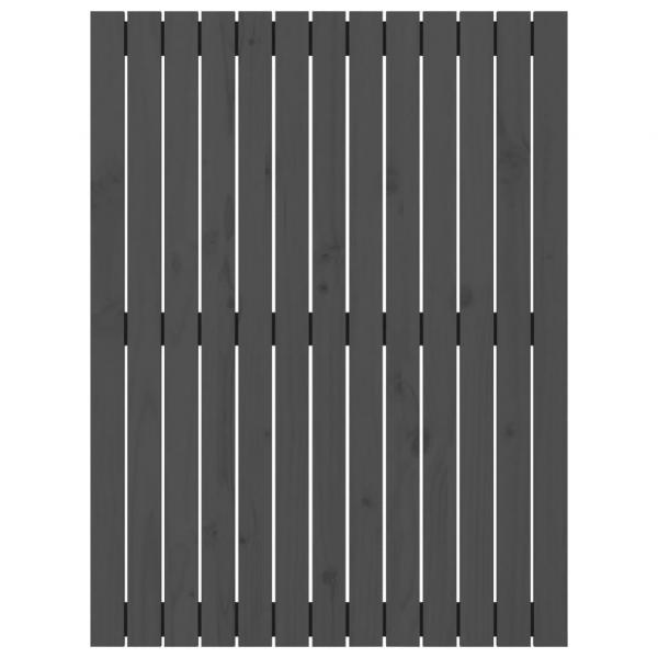Wand-Kopfteil Grau 82,5x3x110 cm Massivholz Kiefer