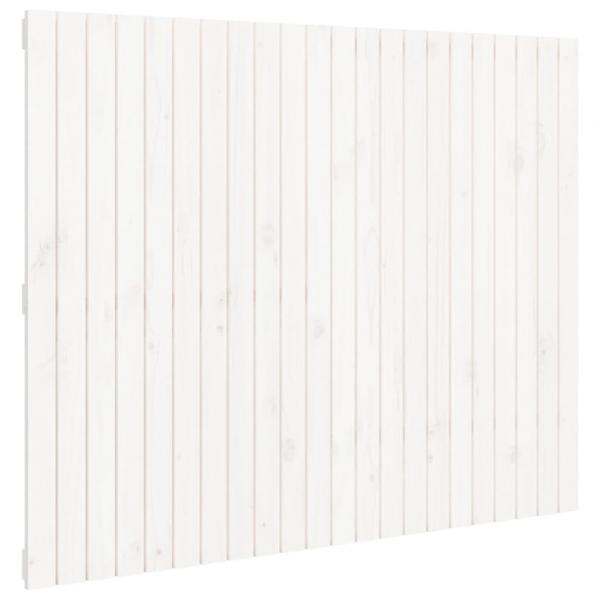 Wand-Kopfteil Weiß 140x3x110 cm Massivholz Kiefer