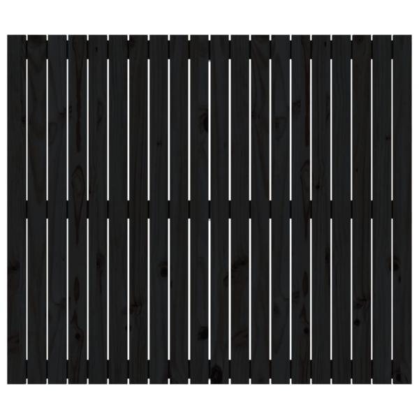 Wand-Kopfteil Schwarz 127,5x3x110 cm Massivholz Kiefer