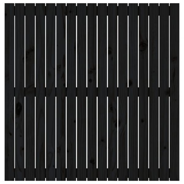 Wand-Kopfteil Schwarz 108x3x110 cm Massivholz Kiefer