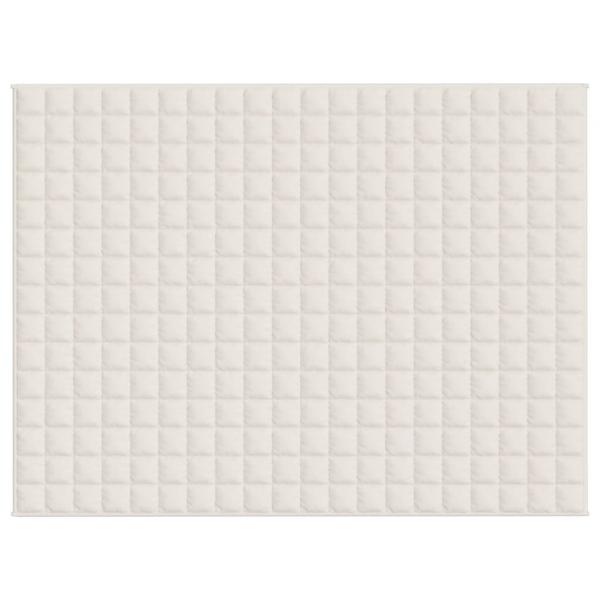 Gewichtsdecke Hellcreme 152x203 cm 11 kg Stoff