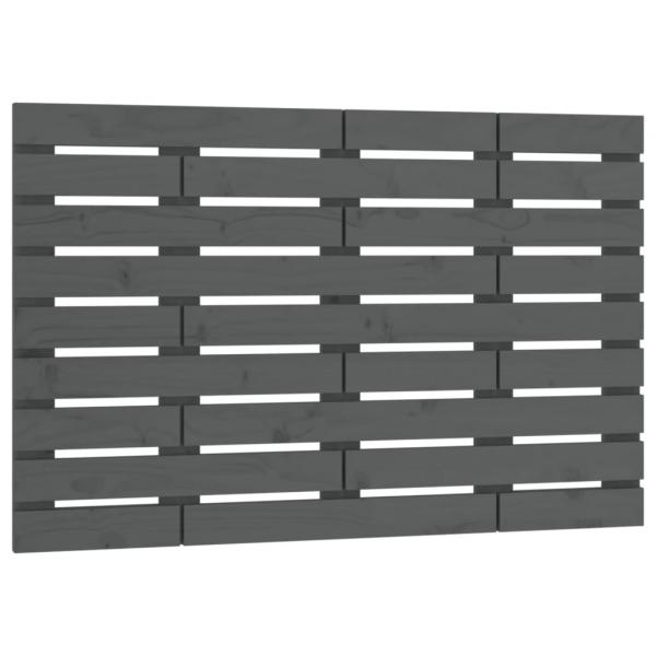 Wand-Kopfteil Grau 96x3x63 cm Massivholz Kiefer