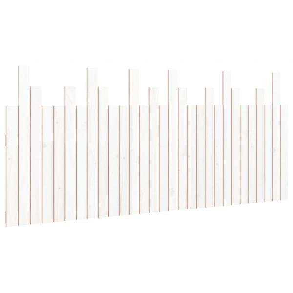 Wand-Kopfteil Weiß 185x3x80 cm Massivholz Kiefer