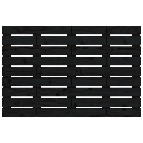 Wand-Kopfteil Schwarz 96x3x63 cm Massivholz Kiefer