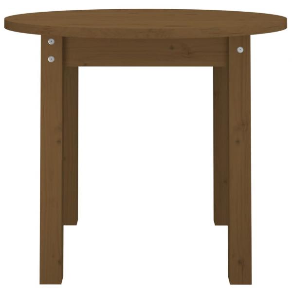Couchtisch Honigbraun Ø 55x45 cm Massivholz Kiefer