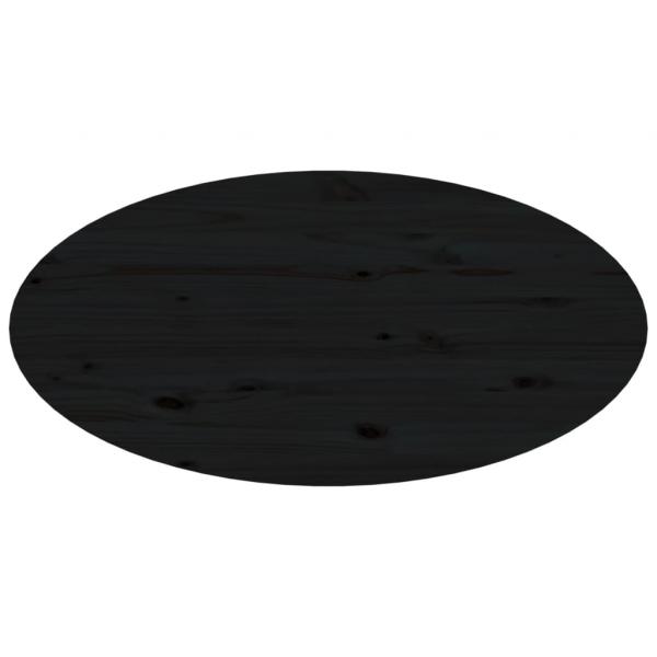 Couchtisch Schwarz 80x40x35 cm Massivholz Kiefer