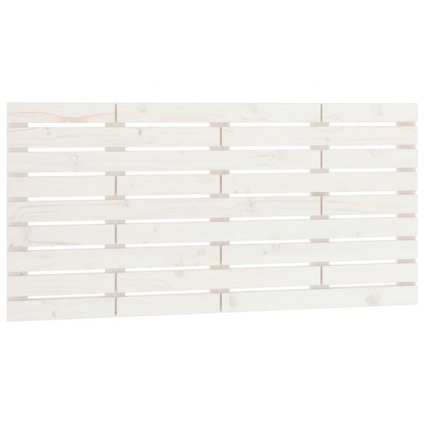 Wand-Kopfteil Weiß 126x3x63 cm Massivholz Kiefer