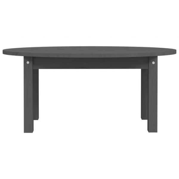 Couchtisch Grau 80x40x35 cm Massivholz Kiefer
