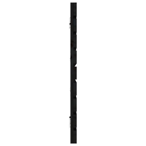 Wand-Kopfteil Schwarz 186x3x63 cm Massivholz Kiefer