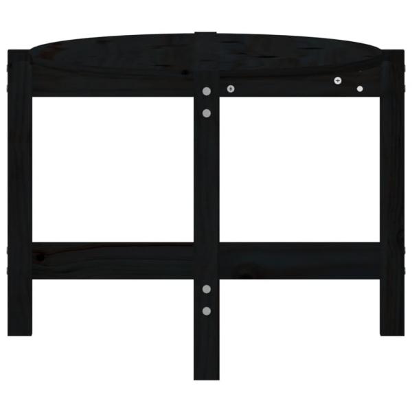 Couchtisch Schwarz 118x63x45 cm Massivholz Kiefer