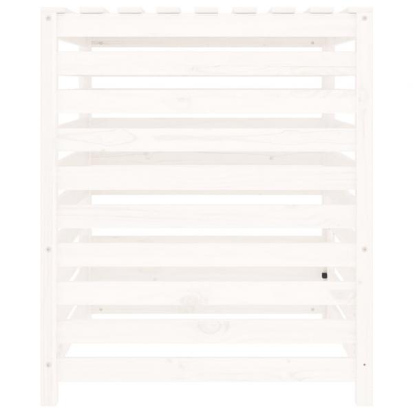 Komposter Weiß 82,5x82,5x99,5 cm Massivholz Kiefer