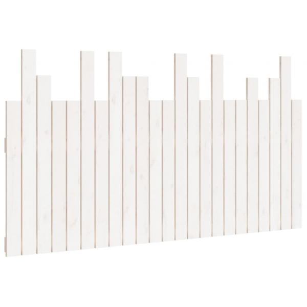 Wand-Kopfteil Weiß 146,5x3x80 cm Massivholz Kiefer