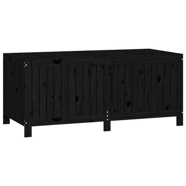 ARDEBO.de - Gartentruhe Schwarz 147x68x64 cm Massivholz Kiefer