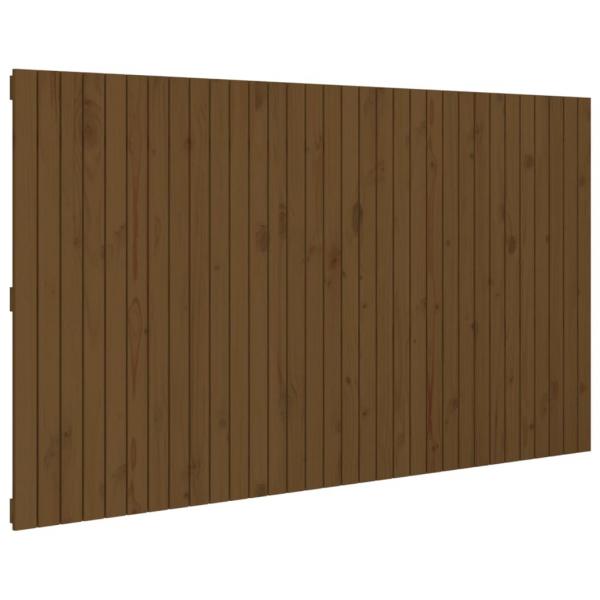 Wand-Kopfteil Honigbraun 204x3x110 cm Massivholz Kiefer