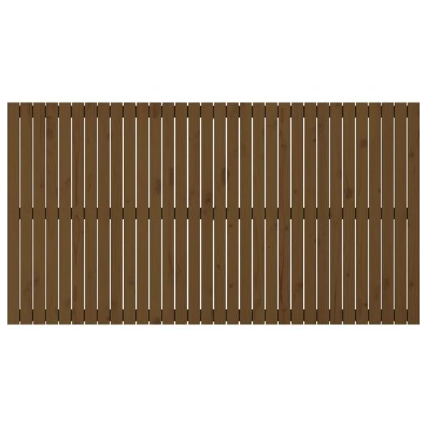 Wand-Kopfteil Honigbraun 204x3x110 cm Massivholz Kiefer